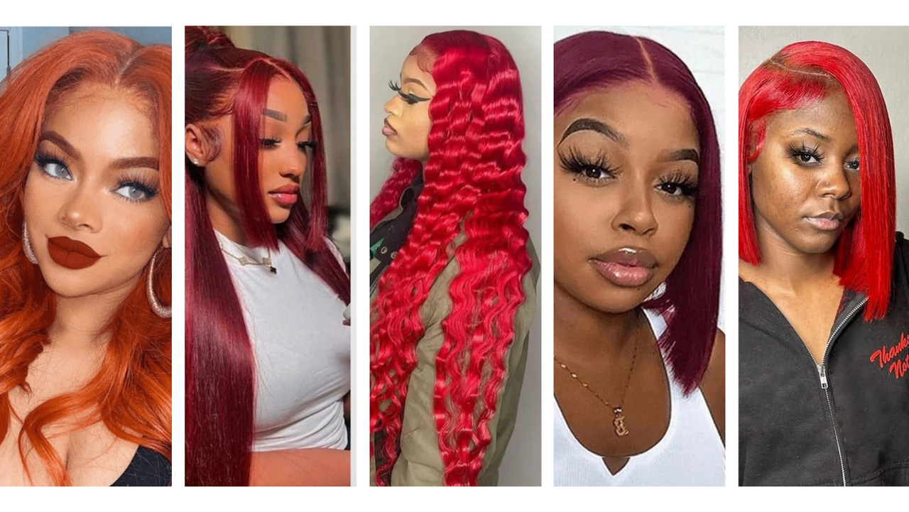 Red Human Hair Wigs