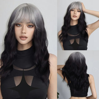 Black and Silver Ombre Wig