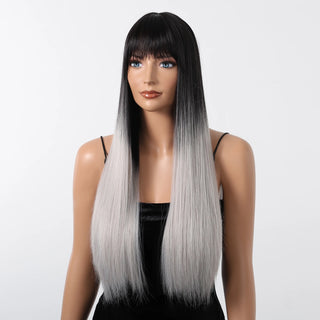 Black and Silver Wig