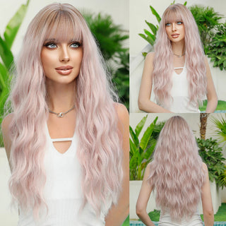 Light Pink Synthetic Wig