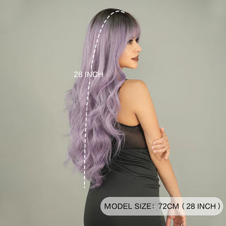 Ombre Purple Wig