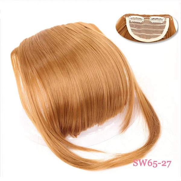 Strawberry Blonde Clip on Bangs