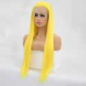 Yellow Synthetic Lace Front Wig