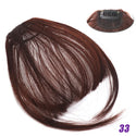 Brown Red Clip on Bangs