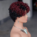 Curly Burgundy Wig