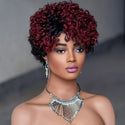 Curly Burgundy Wig