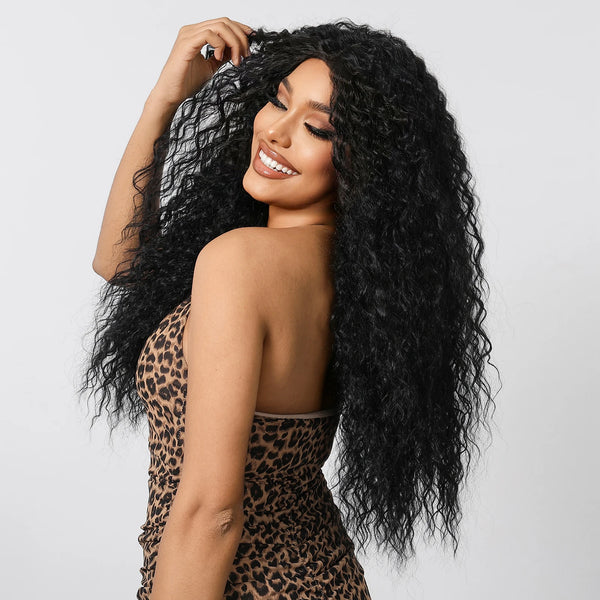 Curly Lace Front Black Wig