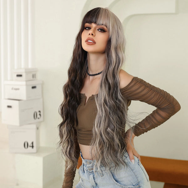 Black to Grey Wig