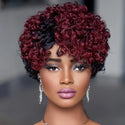 Curly Burgundy Wig