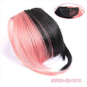 Pink and Black Clip on Bangs