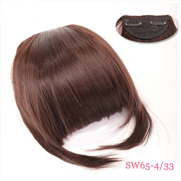 Chestnut Brown Clip on Bangs