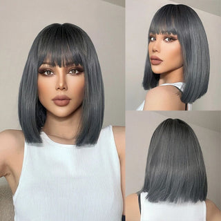 Short Grey Bob Wig