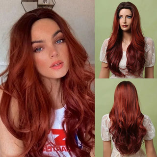 Ombre Long Red Wig