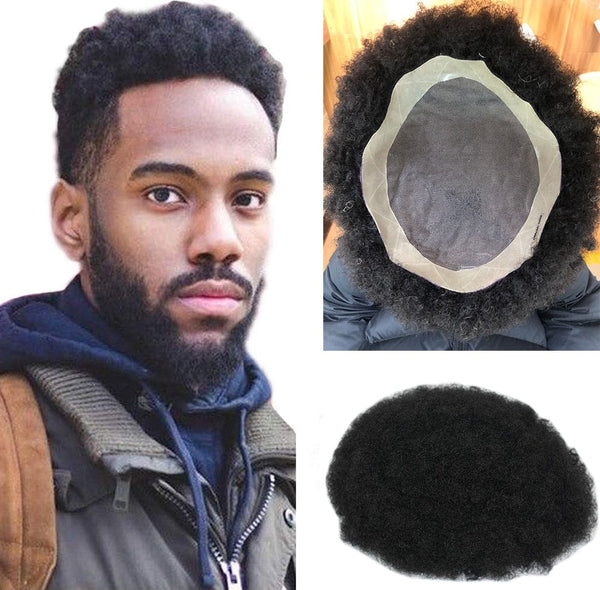 Stylonic Fashion Boutique Toupee Afro Toupee for Men Human Hair Wigs | Afro Toupee for Men - Stylonic Fashion Boutique