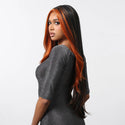 Stylonic Fashion Boutique Synthetic Wig Black and Orange Wig Black and Orange Wig  - Stylonic Premium Wigs