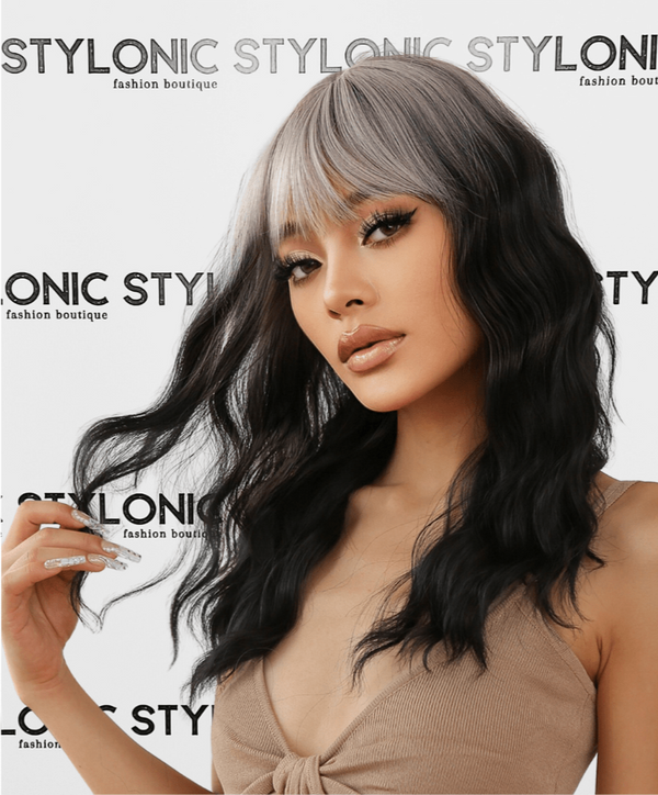 Stylonic Fashion Boutique WL1159-1 / China Ombre Grey Roots and Black Wig