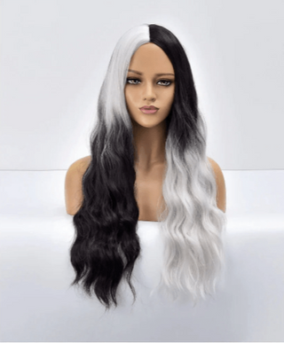 Stylonic Fashion Boutique Synthetic Wig Black and White Wig Wigs - Black and White Wig | Stylonic Fashion Boutique