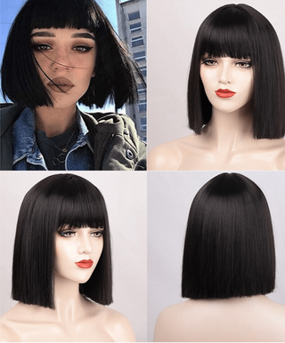 Stylonic Fashion Boutique Synthetic Wig Black Bob Wig Black Bob Wig - Stylonic Fashion Boutique