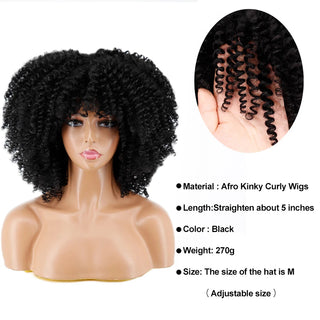 Stylonic Fashion Boutique 1b / 14inches Black Curly Afro Wig