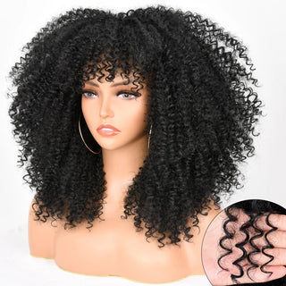 Stylonic Fashion Boutique Synthetic Wig Black Curly Hair Wig Black Curly Hair Wig - Stylonic Premium Wigs