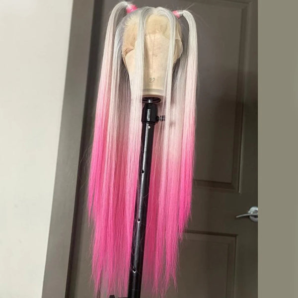 Stylonic Fashion Boutique Synthetic Wig Blonde and Pink Lace Front Wig All About the Blonde & Pink Lace Front Wig: Details & FAQs