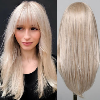 Stylonic Fashion Boutique Synthetic Wig Blonde Bangs Wig Stylish Blonde Bangs Wig: Features, Specs & Pricing