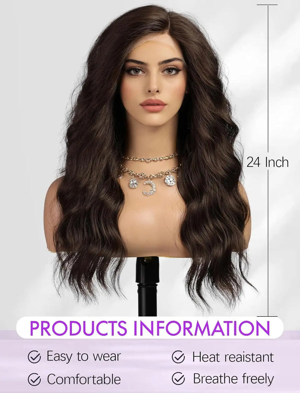 Stylonic Fashion Boutique Synthetic Wig 150% | 24inches Chocolate Brown Wig Chocolate Brown Wig - Stylonic Premium Wigs