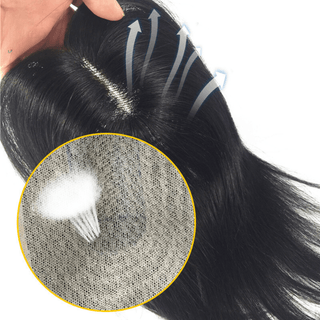 Stylonic Fashion Boutique Hair Topper Human Hair Topper For Women Straight 3 Clips Human Hair Topper For Women Straight 3 Clips - Stylonic