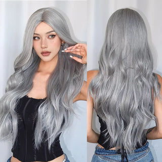 Stylonic Fashion Boutique Synthetic Wig Gray Wavy Wig Gray Wavy Wig - Stylonic Premium Wigs