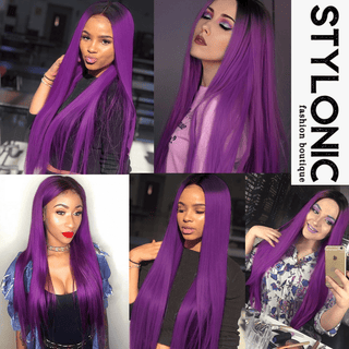 Stylonic Fashion Boutique Lace Front Synthetic Wig Lace Front Purple Wig Lace Front Purple Wig - Stylonic Fashion Boutique