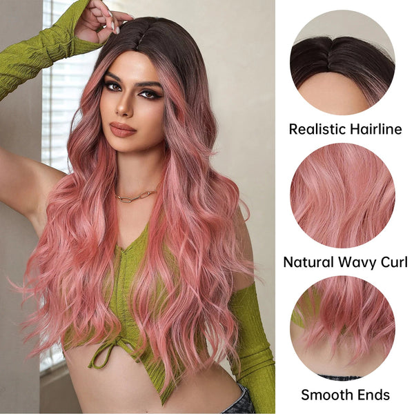 Stylonic Fashion Boutique Synthetic Wig Light Pink Long Wig Light Pink Long Wig - Stylonic Premium Wigs