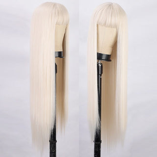 Stylonic Fashion Boutique Synthetic Wig Long Blonde Wig with Bangs Long Blonde Wig with Bangs - Stylonic Wigs