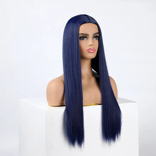 Stylonic Fashion Boutique Dark Blue / 26inches Synthetic Dark Blue Hair Women's Wig