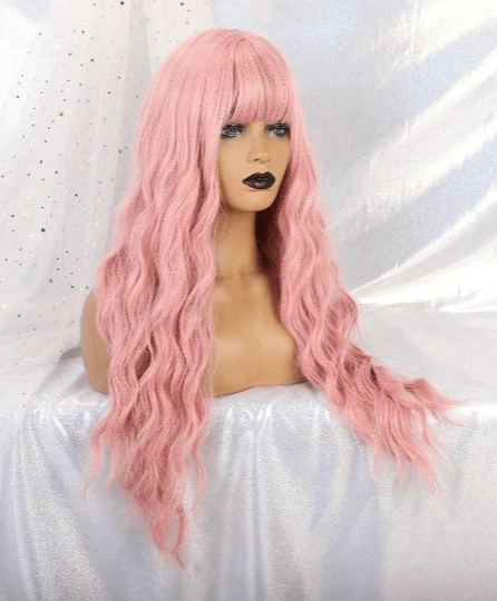 Stylonic Fashion Boutique Synthetic Wig Long Pink Wavy Wig Long Pink Wavy Wig - Stylonic Wigs