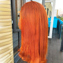 Stylonic Fashion Boutique Human Hair Wigs Orange Ginger Human Hair Wig Ginger Human Hair Wig - Stylonic