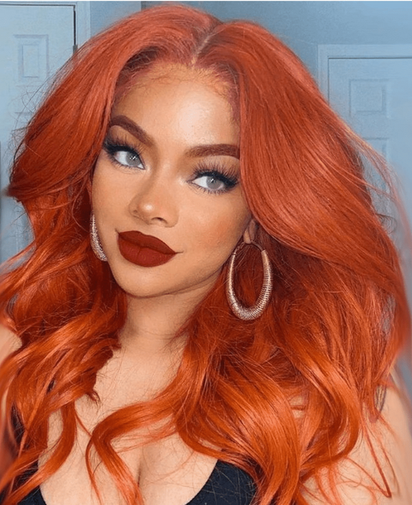 Stylonic Fashion Boutique Human Hair Wigs Orange Ginger Human Hair Wig Ginger Human Hair Wig - Stylonic