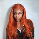 Stylonic Fashion Boutique Human Hair Wigs Orange Ginger Human Hair Wig Ginger Human Hair Wig - Stylonic