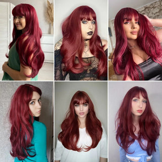 Dark Copper Red Wig