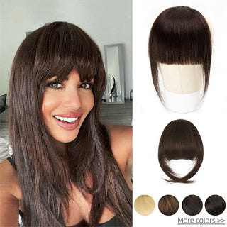 Stylonic Fashion Boutique Hair Extensions Natural Human Hair Clip on Bangs Natural Human Hair Clip on Bangs - Stylonic Fashion Boutique