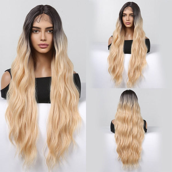 Stylonic Fashion Boutique Lace Front Synthetic Wig Ombre Blonde Lace Front Wig Ombre Blonde Lace Front Wig - Stylonic Wigs