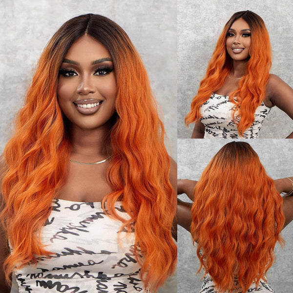 Stylonic Fashion Boutique Lace Front Synthetic Wig Ombre Orange Wig Ombre Orange Wig - Stylonic Fashion Boutique