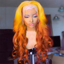 Stylonic Fashion Boutique Human Hair Wigs Trisha - Ombre Orange Human Hair Wig Human Hair Wigs | Orange Wig | Stylonic Fashion Boutique