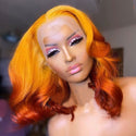 Stylonic Fashion Boutique Human Hair Wigs Trisha - Ombre Orange Human Hair Wig Human Hair Wigs | Orange Wig | Stylonic Fashion Boutique