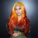 Stylonic Fashion Boutique Human Hair Wigs Trisha - Ombre Orange Human Hair Wig Human Hair Wigs | Orange Wig | Stylonic Fashion Boutique