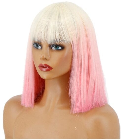 Stylonic Fashion Boutique Synthetic Wig Pink and White Wig Pink and White Wig - Stylonic Wigs