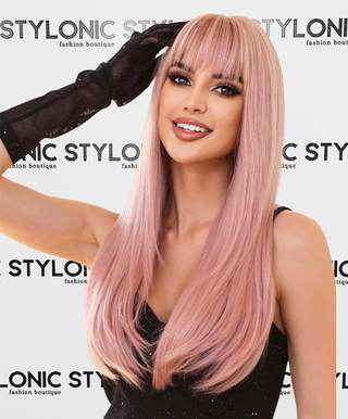 Stylonic Fashion Boutique Synthetic Wig Pink Bangs Wig Pink Bangs Wig - Stylonic Premium Wigs