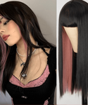 Stylonic Fashion Boutique Synthetic Wig Pink and Black Wig Pink and Black Wig - Stylonic Wigs