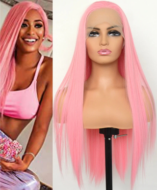 Stylonic Fashion Boutique Lace Front Synthetic Wig Pink Lace Wig Pink Lace Wig - Stylonic Wigs