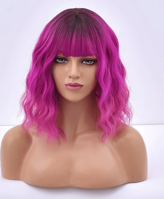 Stylonic Fashion Boutique Synthetic Wig Dark Pink Wig Dark Pink Wig - Stylonic Wigs