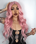 Stylonic Fashion Boutique Synthetic Wig Pink Wavy Wig Pink Wavy Wig - Stylonic Wigs